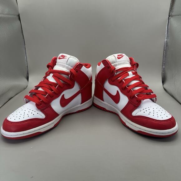 Nike Dunk High Basketball Championship Red / White DB2179-106 Sneakers 5.5Y - Picture 4 of 8